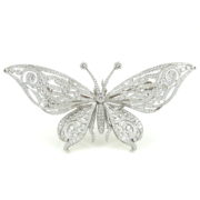 Rare Tiffany & Co Arch Butterfly 11.0ct Diamond & Platinum Brooch ZC15-1