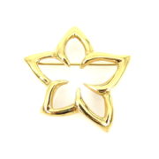 Vintage Tiffany & Co. Italy 18K Yellow Gold Open Flower Brooch DB6-4