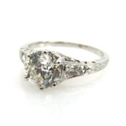 Antique 1.25ct European Cut Diamond & Platinum Engagement Ring ED30-5