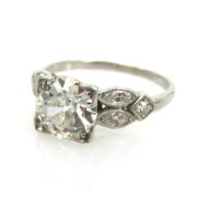 Fine Antique 1.51ct European Cut Diamond GH/VS & Platinum Engagement Ring ED30-6