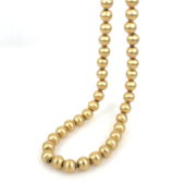 Vintage hand Carved 14K Yellow Gold Bead Necklace JW62-8