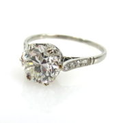 Antique 2.0ct Old European Cut Diamond & Platinum Engagement Ring ED30-4