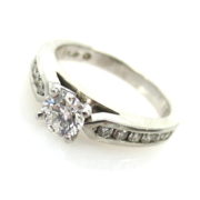Estate 0.81ct Ideal Cut Diamond & Platinum Engagement Ring ED29-7