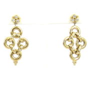 Rare Temple St Clair 0.62ct Diamond & 18K Yellow Gold Dangling Drop Earrings WN36-11