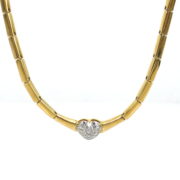 Gerard 0.30ct DE/VS Diamond Pave Heart 18K Gold Necklace GT6-5