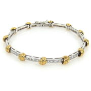 Gerard 1.35ct DE/VS Diamond 18K White & Yellow Gold Bracelet GT9-4