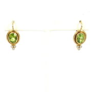 Temple St Clair Classic 2.70ct Peridot & 0.09ct Diamond 18K Yellow Gold Earrings WN36-8
