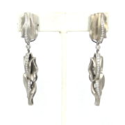 Rare 2004 Kieselstein Cord 1.50ct Diamond & 18K White Gold Dangling Drop Earrings OA27-001