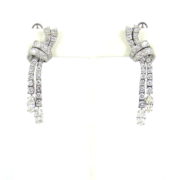 Vintage 7.50ct Diamond & Platinum Dangling Drop Earrings OA27-002