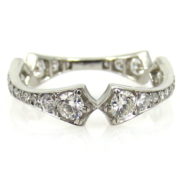 Unique 1.60ct Diamond & 18K White Gold Special Curved Eternity Band PB1-007