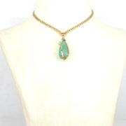 Vintage Nova 57.0ct Emerald 7.50ct White & 7.0ct Yellow Diamond 18K Yellow Gold Necklace SM24-006