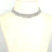 Estate 15.0ct Perfect Cut Diamond & 18K White Gold Decorated Bib Necklace SM24-008