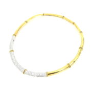 Estate 12.0ct  FG/VS Diamond 18K White & Yellow Gold Necklace MH15-006