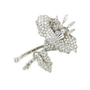 Vintage 22.18ct Diamond & Platinum Hand Made Flower Brooch KN 22-05-47