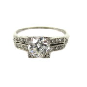 1937 0.83ct GIA I/SI1 European Cut Diamond & Platinum Engagement Ring KD 34-01-DE