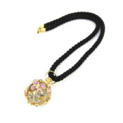 Temple St. Clair 22.50ct Sapphire 0.50ct Diamond Crystal Quartz Ball Butterfly Necklace DK 7-002-47