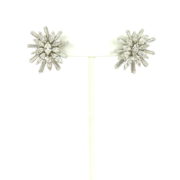 Estate 9.20ct Diamond 18K White Gold Snowflake Earrings SM 46-5-47
