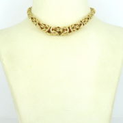 Vintage Una A Errie Arrezzo Italy 14K Yellow Gold Large Link Necklace ED 36-10-47