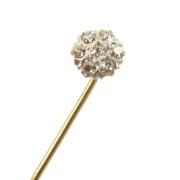 Antique 1800’s 0.35ct Old Mine Cut Diamond Floret Cluster Stick Pin ED 37-24-47