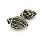 Estate Moussaieff 2.75ct Fancy Brown Diamond & 18K White Gold Seashell Earrings AN 259-05-Emi