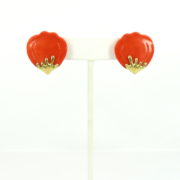 Vintage Tiffany & Co. Natural Untreated Coral & 18K Yellow Gold Earrings RM 39-08-47