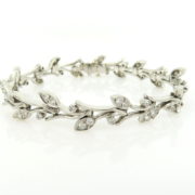 1999 Tiffany & Co 2.0ct Diamond & Platinum Leaf Vine Bracelet AN 263-04-MS