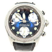 Estate Corum - Bubble 2.0ct Diamonds Chronograph Watch Ref. 396.150.20 AN 258-01-MS