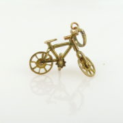 Vintage 14K Yellow Gold Mechanical Miniature Bicycle Charm Pendant BC 56-05-MS